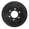 633-54186L Drilled/Slotted Brake Rotor [Black], 2004-2008 Ford/Lincoln/Mercury/Mazda, Position: Front Left - image 1