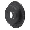 633-54186L Drilled/Slotted Brake Rotor [Black], 2004-2008 Ford/Lincoln/Mercury/Mazda, Position: Front Left - image 2