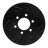633-54186R Drilled/Slotted Brake Rotor [Black], 2004-2008 Ford/Lincoln/Mercury/Mazda, Position: Front Right - image 1