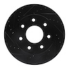 633-54187L Drilled/Slotted Brake Rotor [Black], 2004-2008 Ford/Lincoln/Mercury/Mazda, Position: Front Left - image 1