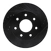 633-54187R Drilled/Slotted Brake Rotor [Black], 2004-2008 Ford/Lincoln/Mercury/Mazda, Position: Front Right - image 1