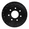 633-54189L Drilled/Slotted Brake Rotor [Black], 2004-2011 Ford/Lincoln/Mercury/Mazda, Position: Rear Left - image 1