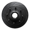633-54190L Drilled/Slotted Brake Rotor [Black], 2003-2005 Ford/Lincoln/Mercury/Mazda, Position: Front Left - image 1