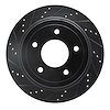 633-54192L Drilled/Slotted Brake Rotor [Black], 2004-2006 Ford/Lincoln/Mercury/Mazda, Position: Rear Left - image 1