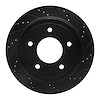 633-54192R Drilled/Slotted Brake Rotor [Black], 2004-2006 Ford/Lincoln/Mercury/Mazda, Position: Rear Right - image 1