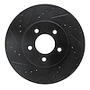 633-54193L Drilled/Slotted Brake Rotor [Black], 2005-2012 Ford/Lincoln/Mercury/Mazda, Position: Front Left - image 1