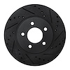 633-54193R Drilled/Slotted Brake Rotor [Black], 2005-2012 Ford/Lincoln/Mercury/Mazda, Position: Front Right - image 1