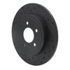 633-54194L Drilled/Slotted Brake Rotor [Black], 2005-2008 Ford/Lincoln/Mercury/Mazda, Position: Rear Left - image 2