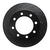633-54196L Drilled/Slotted Brake Rotor [Black], 2005-2012 Ford/Lincoln/Mercury/Mazda, Position: Front Left,Fr Left - image 1