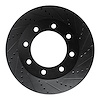 633-54196R Drilled/Slotted Brake Rotor [Black], 2005-2012 Ford/Lincoln/Mercury/Mazda, Position: Fr Right,Front Right - image 1