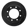 633-54199L Drilled/Slotted Brake Rotor [Black], 2005-2012 Ford/Lincoln/Mercury/Mazda, Position: Rear Left - image 1