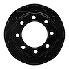 633-54199R Drilled/Slotted Brake Rotor [Black], 2005-2012 Ford/Lincoln/Mercury/Mazda, Position: Rear Right - image 1