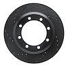 633-54200L Drilled/Slotted Brake Rotor [Black], 2005-2012 Ford/Lincoln/Mercury/Mazda, Position: Rear Left,Rr Left - image 1