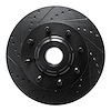 633-54201L Drilled/Slotted Brake Rotor [Black], 2005-2007 Ford/Lincoln/Mercury/Mazda, Position: Front Left - image 1