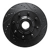 633-54201R Drilled/Slotted Brake Rotor [Black], 2005-2007 Ford/Lincoln/Mercury/Mazda, Position: Front Right - image 1