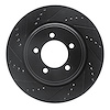 633-54203L Drilled/Slotted Brake Rotor [Black], 2006-2010 Ford/Lincoln/Mercury/Mazda, Position: Front Left - image 1