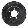 633-54203R Drilled/Slotted Brake Rotor [Black], 2006-2010 Ford/Lincoln/Mercury/Mazda, Position: Front Right - image 1