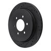 633-54205L Drilled/Slotted Brake Rotor [Black], 2007-2017 Ford/Lincoln/Mercury/Mazda, Position: Rear Left - image 2