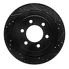 633-54205R Drilled/Slotted Brake Rotor [Black], 2007-2017 Ford/Lincoln/Mercury/Mazda, Position: Rear Right - image 1
