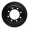 633-54208L Drilled/Slotted Brake Rotor [Black], Fits Select Ford/Lincoln/Mercury/Mazda, Position: Rear Left - image 1