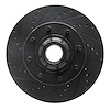 633-54209L Drilled/Slotted Brake Rotor [Black], Fits Select Ford/Lincoln/Mercury/Mazda, Position: Front Left - image 1