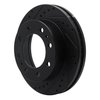 633-54212L Drilled/Slotted Brake Rotor [Black], Fits Select Ford/Lincoln/Mercury/Mazda, Position: Rear Left,Rr Left - image 2