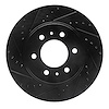 633-54215L Drilled/Slotted Brake Rotor [Black], 2009-2009 Ford/Lincoln/Mercury/Mazda, Position: Front Left - image 1