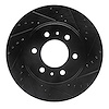 633-54215R Drilled/Slotted Brake Rotor [Black], 2009-2009 Ford/Lincoln/Mercury/Mazda, Position: Front Right - image 1