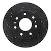 633-54216L Drilled/Slotted Brake Rotor [Black], 2009-2009 Ford/Lincoln/Mercury/Mazda, Position: Front Left - image 1