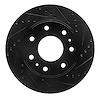633-54216R Drilled/Slotted Brake Rotor [Black], 2009-2009 Ford/Lincoln/Mercury/Mazda, Position: Front Right - image 1