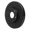 633-54217L Drilled/Slotted Brake Rotor [Black], 2010-2013 Ford/Lincoln/Mercury/Mazda, Position: Front Left - image 2