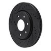 633-54219L Drilled/Slotted Brake Rotor [Black], 2010-2014 Ford/Lincoln/Mercury/Mazda, Position: Front Left - image 2