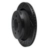 633-54220L Drilled/Slotted Brake Rotor [Black], 2012-2020 Ford/Lincoln/Mercury/Mazda, Position: Rear Left - image 2