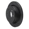 633-54220R Drilled/Slotted Brake Rotor [Black], 2012-2020 Ford/Lincoln/Mercury/Mazda, Position: Rear Right - image 2