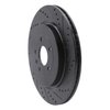 633-54222R Drilled/Slotted Brake Rotor [Black], 2013-2019 Ford/Lincoln/Mercury/Mazda, Position: Rear Right - image 2
