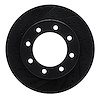 633-54223L Drilled/Slotted Brake Rotor [Black], Fits Select Ford/Lincoln/Mercury/Mazda, Position: Front Left,Fr Left - image 1