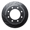 633-54227L Drilled/Slotted Brake Rotor [Black], Fits Select Ford/Lincoln/Mercury/Mazda, Position: Rear Left - image 1