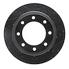 633-54227R Drilled/Slotted Brake Rotor [Black], Fits Select Ford/Lincoln/Mercury/Mazda, Position: Rear Right - image 1