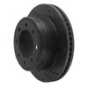 633-54227R Drilled/Slotted Brake Rotor [Black], Fits Select Ford/Lincoln/Mercury/Mazda, Position: Rear Right - image 2