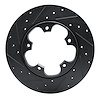 633-54228L Drilled/Slotted Brake Rotor [Black], 2015-2020 Ford/Lincoln/Mercury/Mazda, Position: Rear Left - image 1