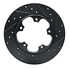 633-54228R Drilled/Slotted Brake Rotor [Black], 2015-2020 Ford/Lincoln/Mercury/Mazda, Position: Rear Right - image 1