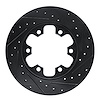 633-54229R Drilled/Slotted Brake Rotor [Black], Fits Select Ford/Lincoln/Mercury/Mazda, Position: Rear Right - image 1