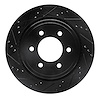 633-54231L Drilled/Slotted Brake Rotor [Black], 2015-2017 Ford/Lincoln/Mercury/Mazda, Position: Rear Left - image 1