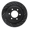 633-54231R Drilled/Slotted Brake Rotor [Black], 2015-2017 Ford/Lincoln/Mercury/Mazda, Position: Rear Right - image 1