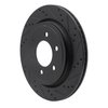 633-54231R Drilled/Slotted Brake Rotor [Black], 2015-2017 Ford/Lincoln/Mercury/Mazda, Position: Rear Right - image 2