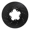 633-54232L Drilled/Slotted Brake Rotor [Black], 2014-2019 Ford/Lincoln/Mercury/Mazda, Position: Front Left - image 1