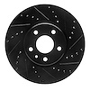 633-54259R Drilled/Slotted Brake Rotor [Black], 2013-2020 Ford/Lincoln/Mercury/Mazda, Position: Front Right - image 1