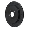 633-54260L Drilled/Slotted Brake Rotor [Black], 2013-2014 Ford/Lincoln/Mercury/Mazda, Position: Rear Left - image 2