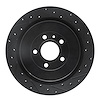 633-54260R Drilled/Slotted Brake Rotor [Black], 2013-2014 Ford/Lincoln/Mercury/Mazda, Position: Rear Right - image 1