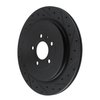 633-54260R Drilled/Slotted Brake Rotor [Black], 2013-2014 Ford/Lincoln/Mercury/Mazda, Position: Rear Right - image 2